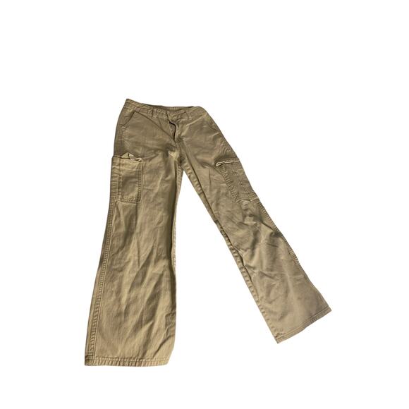 Y2K Utility Cargo Pants Khaki Wide Leg SHEIN Women’s Small - Picture 2 of 5